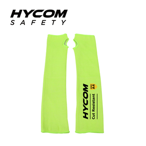 HYCOM Manga de cobertura de braço resistente ao corte de nível 4 com sensação de frescor e ranhura para polegar para segurança no trabalho