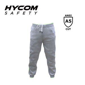 HYCOM Roupas resistentes a cortes ANSI 5 com cintura ajustável e roupas EPI com costela elástica