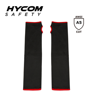 HYCOM Manga de braço resistente a corte ANSI 5 de melhor qualidade com abertura para polegar em trabalho de segurança
